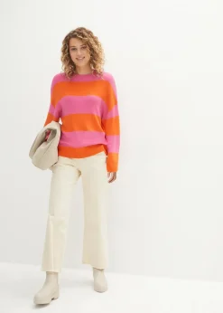 Pull en fine maille à larges rayures