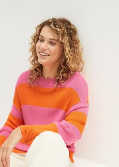 Pull en fine maille à larges rayures