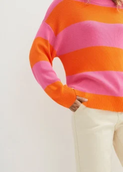 Pull en fine maille à larges rayures