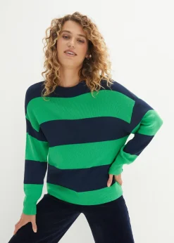 Pull en fine maille à larges rayures