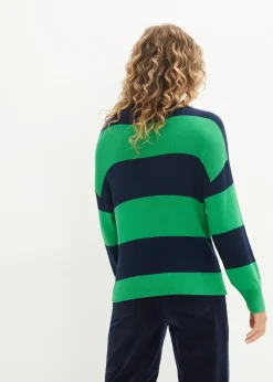 Pull en fine maille à larges rayures