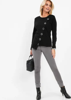 Pull en fine maille à rivets