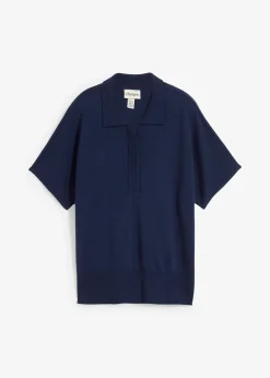 Pull en fine maille avec col polo