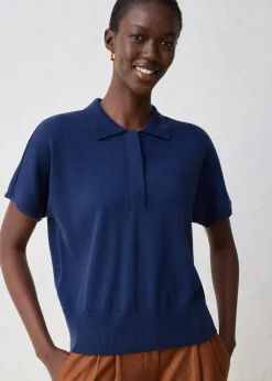 Pull en fine maille avec col polo