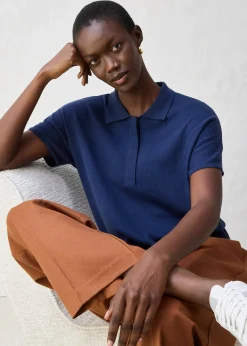 Pull en fine maille avec col polo