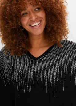 Pull en fine maille avec strass