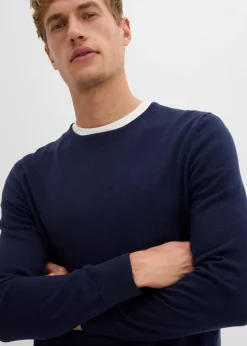 Pull en fine maille avec laine mérinos