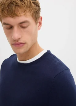 Pull en fine maille avec laine mérinos