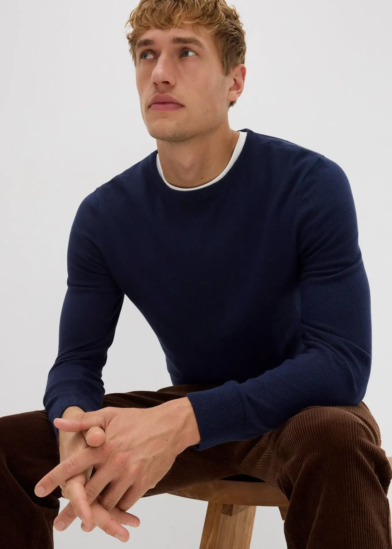 Pull en fine maille avec laine mérinos