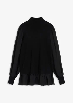 Pull en fine maille avec empiècement blouse