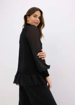 Pull en fine maille avec empiècement blouse