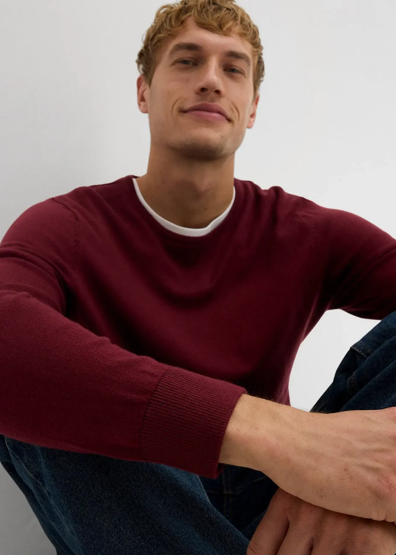 Pull en fine maille avec laine mérinos