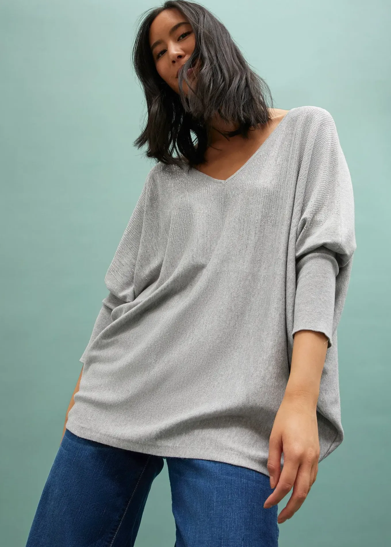 Pull en fine maille avec strass