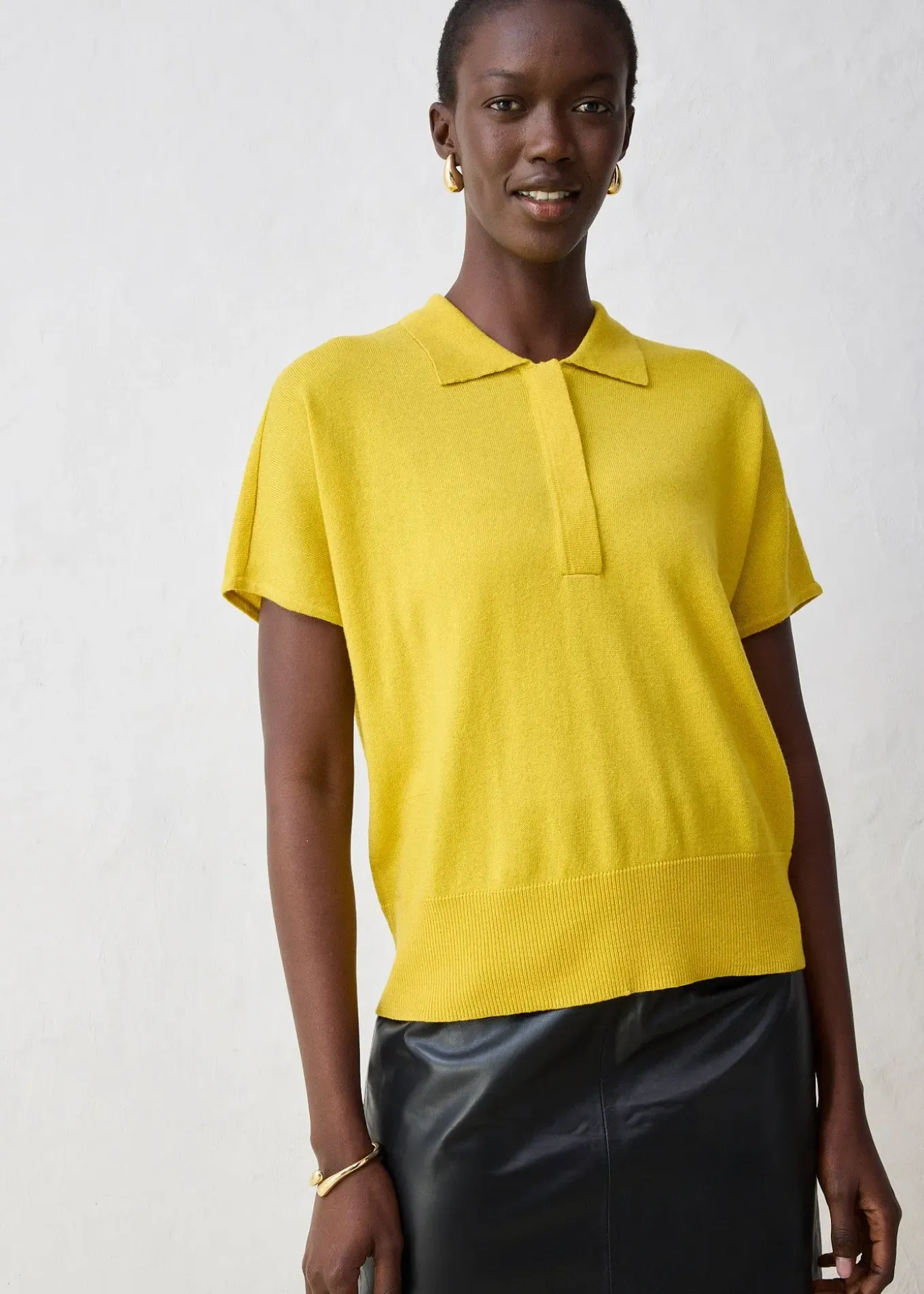 Pull en fine maille avec col polo