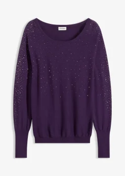 Pull en fine maille avec strass