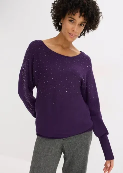 Pull en fine maille avec strass