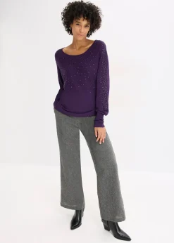 Pull en fine maille avec strass