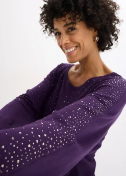 Pull en fine maille avec strass