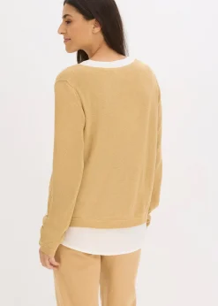 Pull en fine maille avec empiècement chemisier