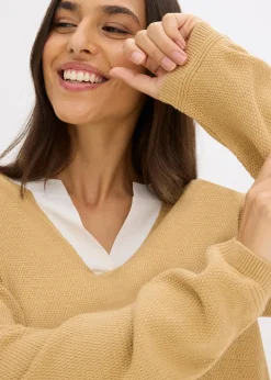 Pull en fine maille avec empiècement chemisier