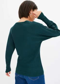 Pull en fine maille avec strass