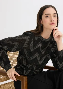 Pull en fine maille brillante