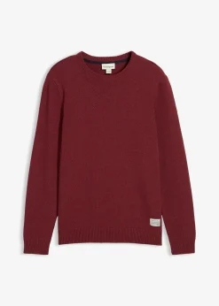 Pull en fine maille, coton recyclé majoritaire