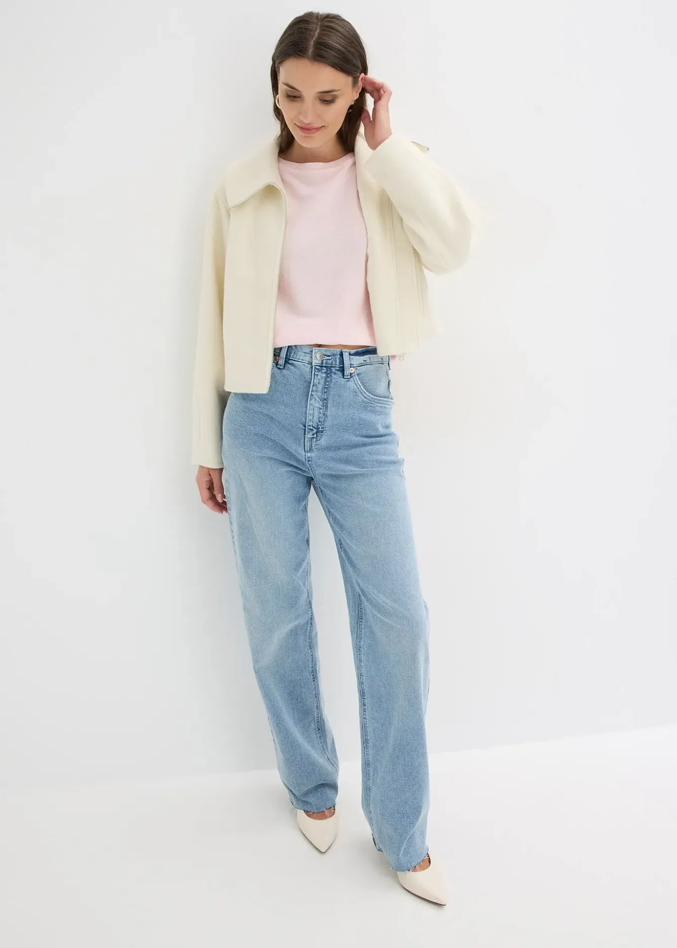 Pull en fine maille de coton mélangé