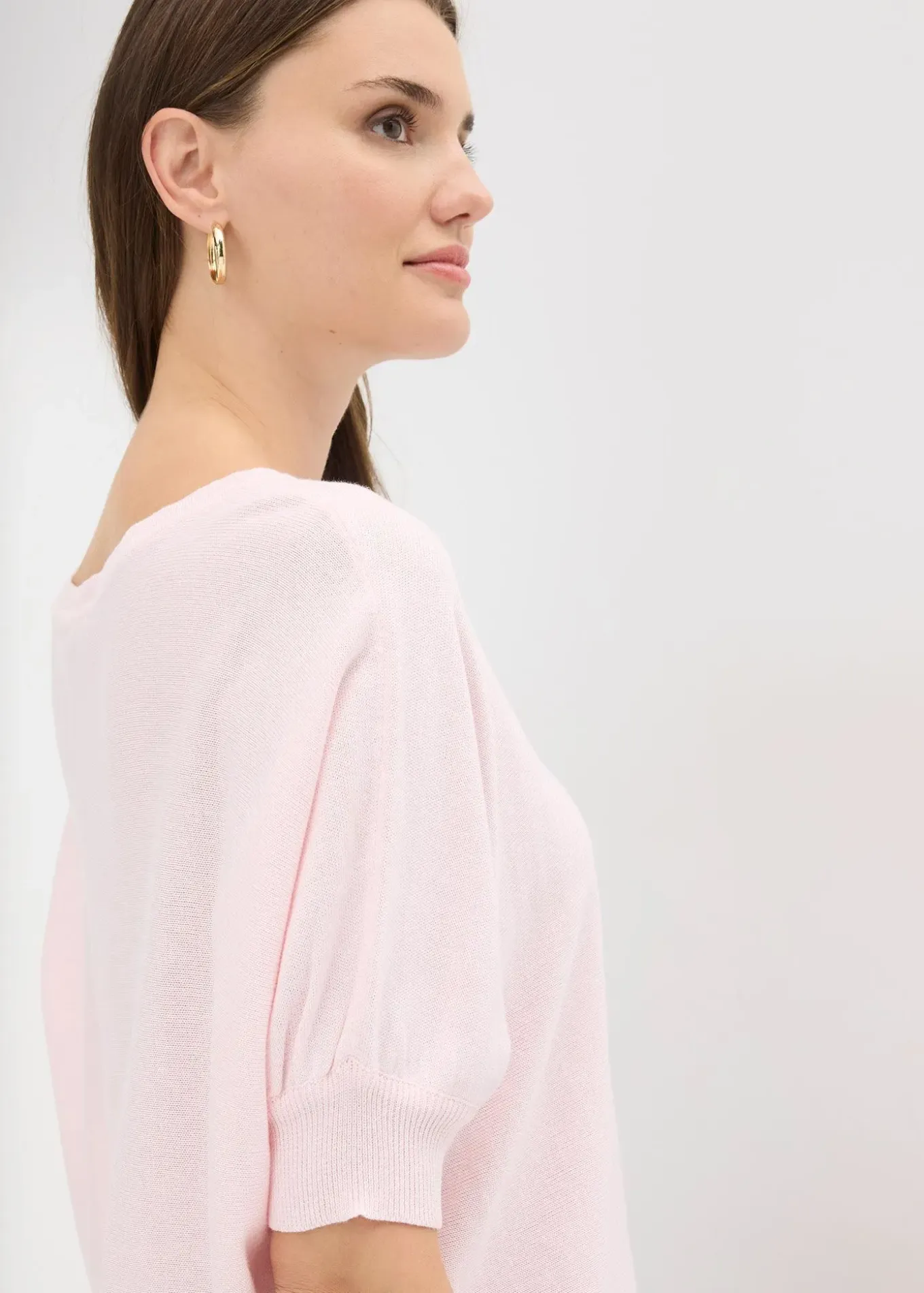 Pull en fine maille de coton mélangé