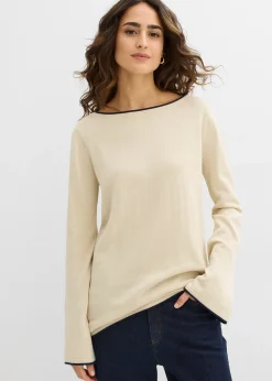 Pull en fine maille de coton mélangé