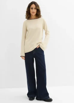 Pull en fine maille de coton mélangé