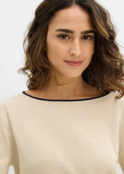 Pull en fine maille de coton mélangé