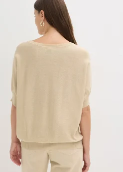 Pull en fine maille de coton mélangé