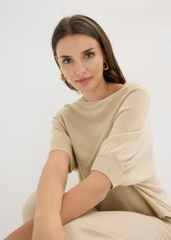 Pull en fine maille de coton mélangé