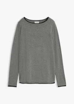 Pull en fine maille de coton mélangé