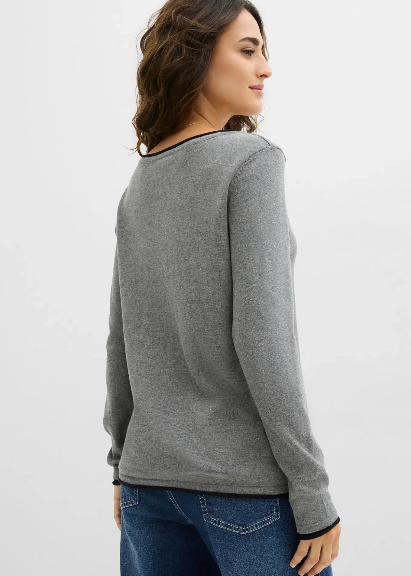 Pull en fine maille de coton mélangé