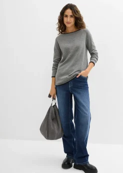 Pull en fine maille de coton mélangé