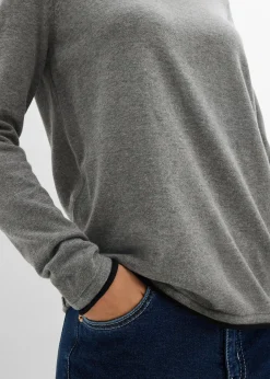 Pull en fine maille de coton mélangé