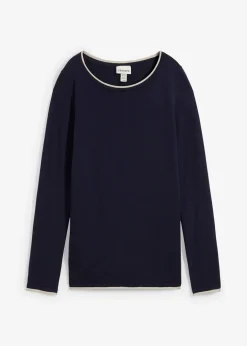 Pull en fine maille de coton mélangé