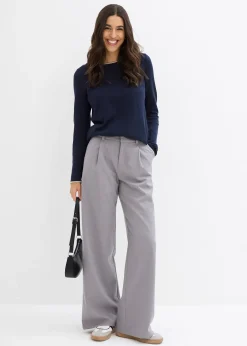 Pull en fine maille de coton mélangé