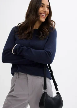 Pull en fine maille de coton mélangé