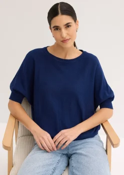 Pull en fine maille de coton mélangé