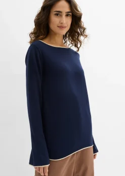 Pull en fine maille de coton mélangé