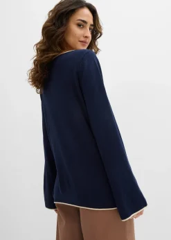 Pull en fine maille de coton mélangé