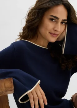 Pull en fine maille de coton mélangé