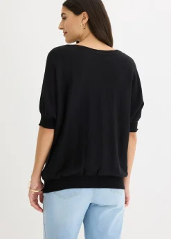 Pull en fine maille de coton mélangé