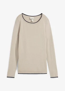 Pull en fine maille de coton mélangé