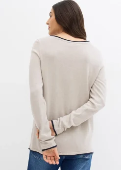 Pull en fine maille de coton mélangé