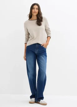 Pull en fine maille de coton mélangé