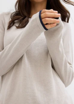 Pull en fine maille de coton mélangé